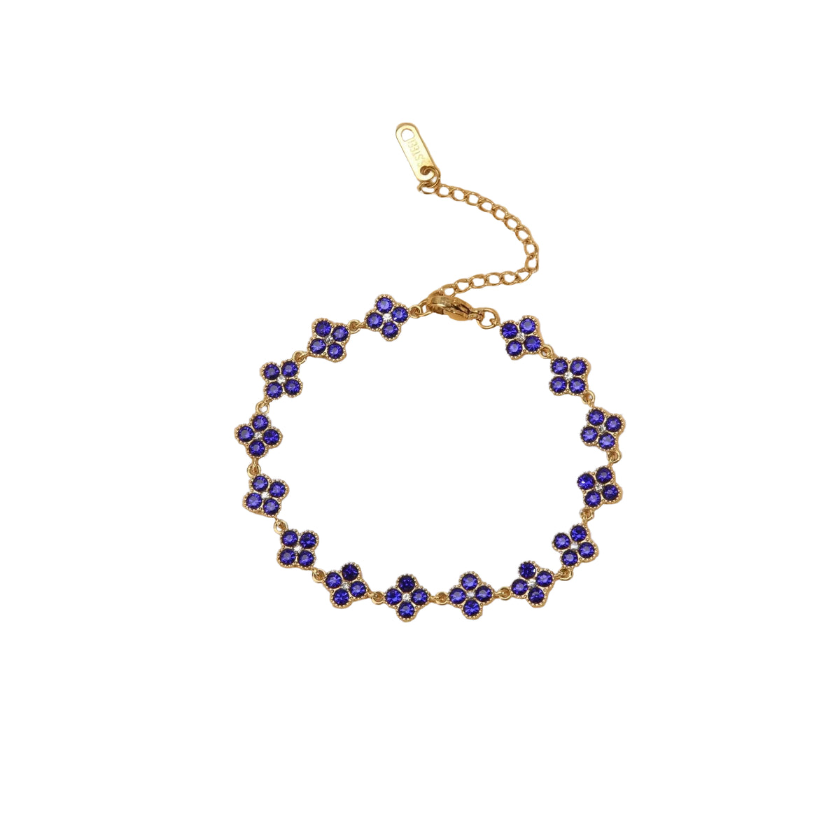 BRACELET TRÈFLE STRASS